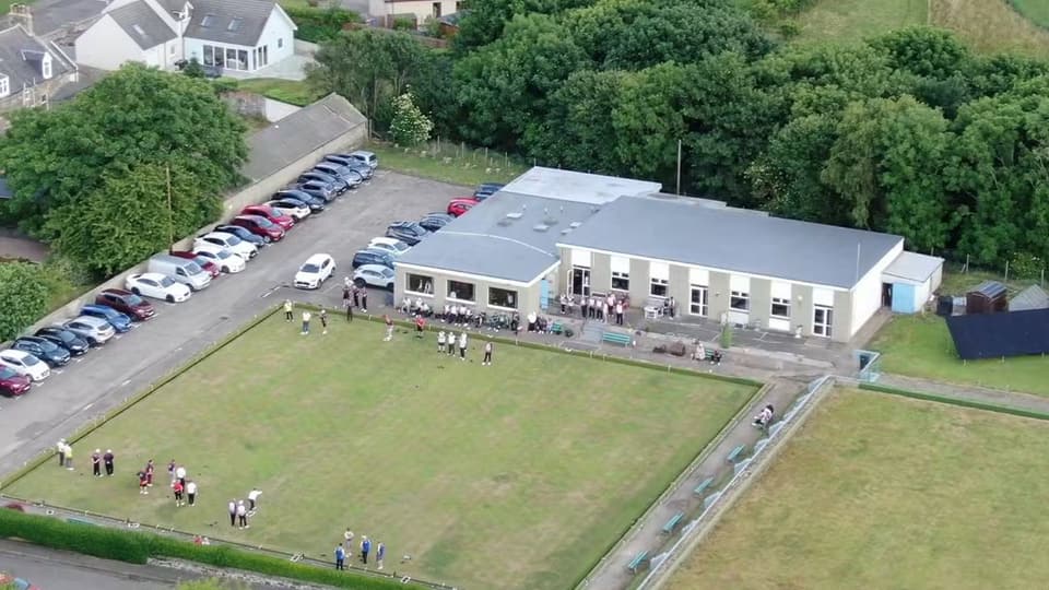 Cullen Bowling Club from the air